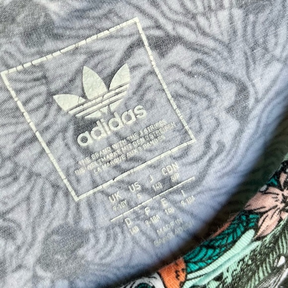 🦋 5/$25 BUNDLE • Adidas Girls Jungle Zoo Animals Tank Top, Activewear - Picture 4 of 5